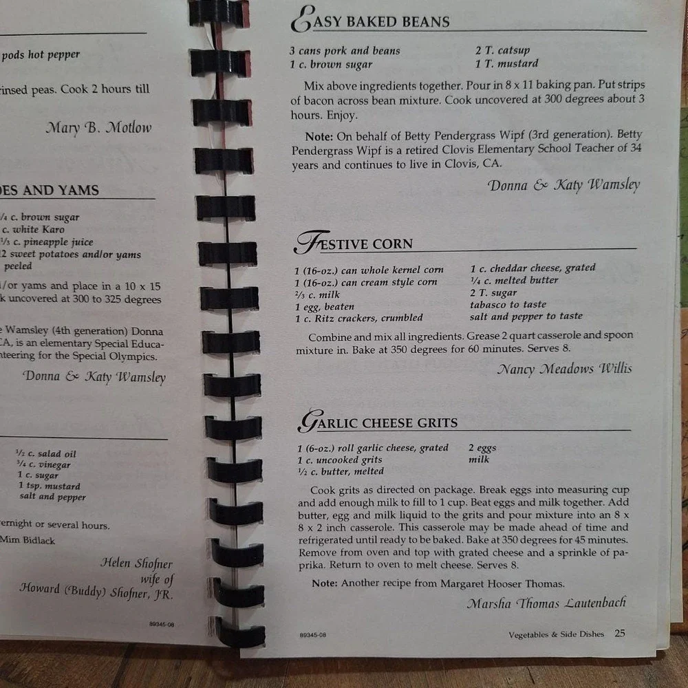Shofner Lutheran Chapel Bicentennial Cookbook Bedford County TN‎ 2008 Spiral